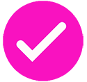Pink Check Mark 125